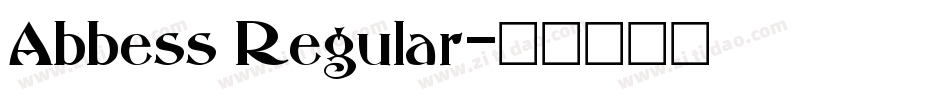 Abbess Regular字体转换